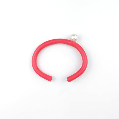 Bracciale BILICO - rosso aragosta / perla bianca