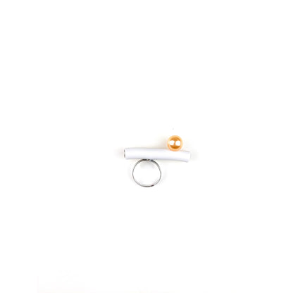 BILICO ring - white / gold pearl